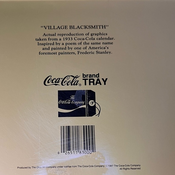Coca Cola 1987 tin TRAY - Picture 3 of 5